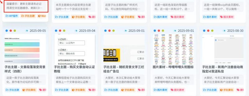 子比主题 – 首页卡片列表摘要样式-龙龙资源・资源分享・龙龙资源网・龙龙网络・技术网博客