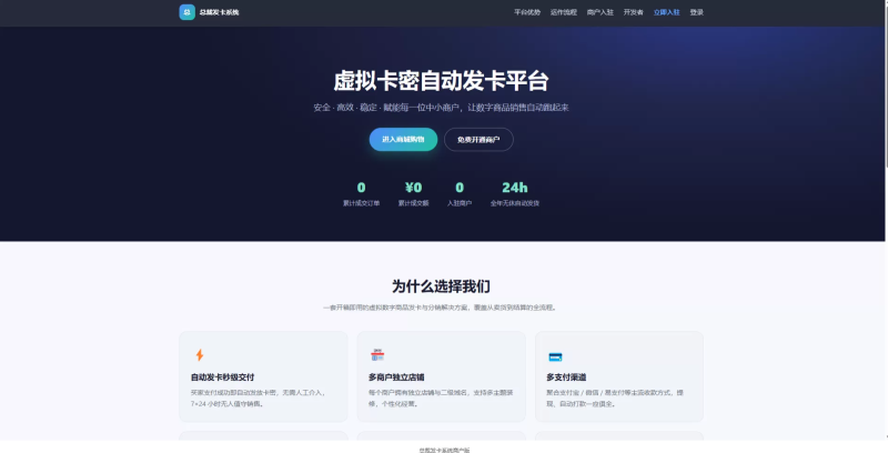 总裁发卡系统商户版 -龙龙资源网・免费PHP网站源码模板,插件软件资源分享平台!