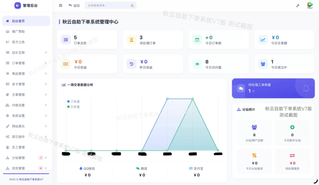 图片[1]-全网首发 彩虹云商城二开重构美化版源码 秋云自助下单系统V7版 -龙龙资源网・免费PHP网站源码模板,插件软件资源分享平台！