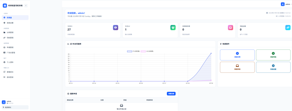 图片[2]-老表轻量导航系统 v1.0.0 -龙龙资源网・免费PHP网站源码模板,插件软件资源分享平台！