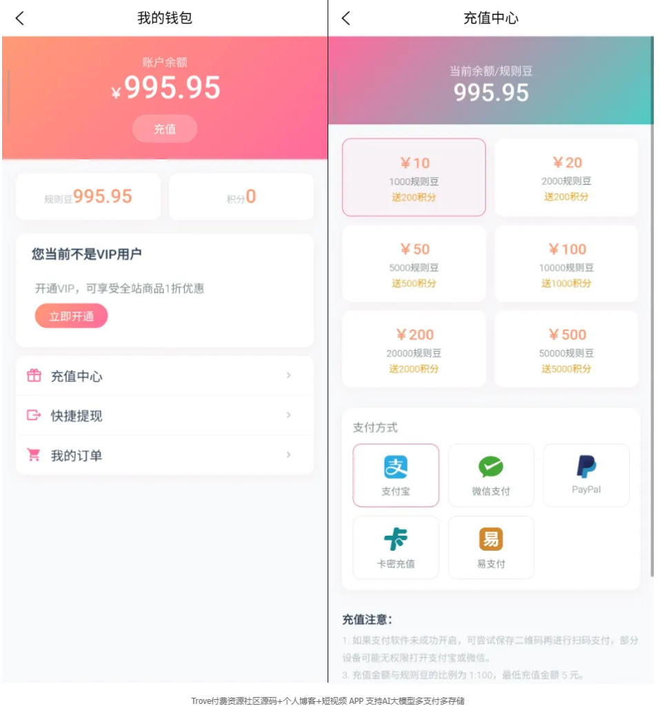 图片[3]-Trove付费资源社区源码+个人博客+短视频 APP 支持AI大模型多支付多存储 -龙龙资源网・免费PHP网站源码模板,插件软件资源分享平台！