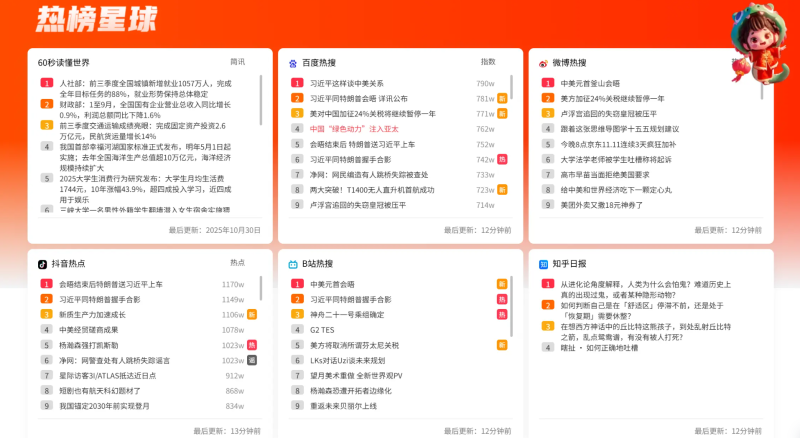 子比主题 – 实时聚合热搜榜页面（一键部署）-龙龙资源网・免费PHP网站源码模板,插件软件资源分享平台！