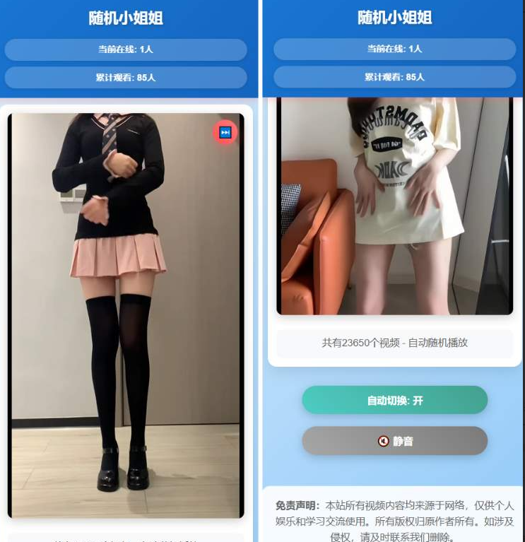 图片[2]-随机美女热舞全新UI带后台版4.0-龙龙资源网・免费PHP网站源码模板,插件软件资源分享平台！