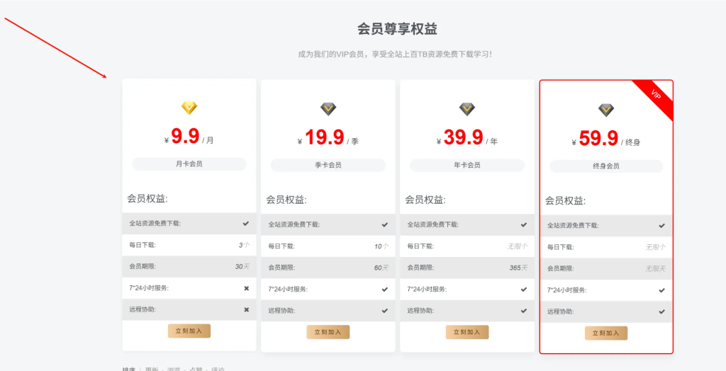 图片[1]-子比主题 – 首页VIP购买小工具（第一版）-龙龙资源网・免费PHP网站源码模板,插件软件资源分享平台！
